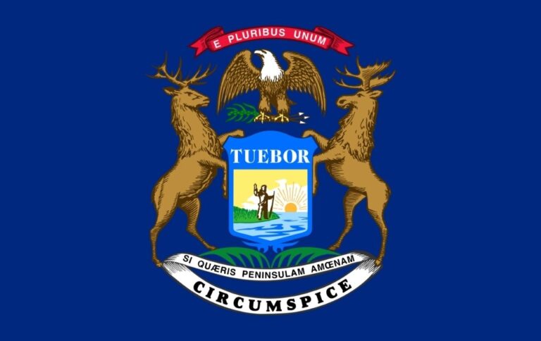 flag of Michigan usa